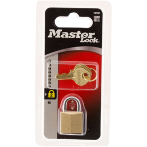 120-D-KD Brass Lock 3/4"W Body, 7/16" Shackle - Keyed Different (Display Pack)
