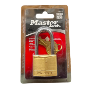 140-D-LF-KD Brass Lock 1-9/16"W, 1-1/2" Shackle - Keyed Different (Display Pack)