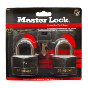 141-T-D 2-Pack Solid Body Locks 1-9/16"W Body, 7/8" Shackle (Display Pack)