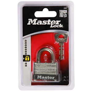 22-D Laminated Steel Lock Warded Mechanism 1-1/2"W Body 5/8" Shackle (Display Pack)