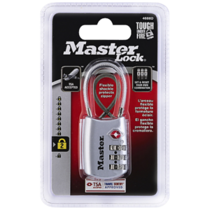 4688-D  Tsa Luggage Combination Lock 1-3/16"W Body, 1-1/2" Shackle (Display Pack)