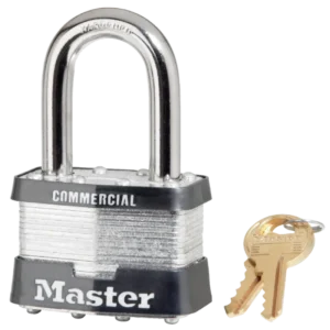 5-LF  Laminated Steel Padlock 2"W Body, 1-1/2" Shackle