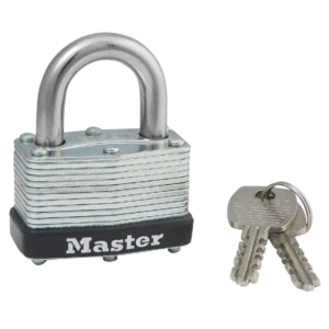 500  Laminated Steel Lock 1-3/4"W Body, 13/16" Shackle, Warded