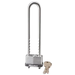 517-D  Lam Steel Padlock, Warded 1-3/4"W Body, Removable-Adj 2-3/4" To 5-3/8" Shackle