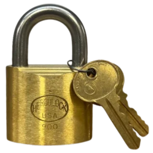 900-SS-1  Brass Lock 2"W Body, 1" Shackle