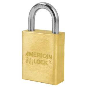 A5530 Brass Lock 1-1/2"W Body, 1" Shackle