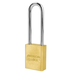 A5532 Brass Lock 1-1/2"W Body, 3" Shackle