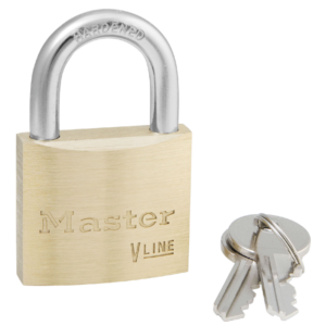 4140  V-Line Brass Padlock 1-1/2"W Body 13/16" Shackle