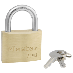 4150  V-Line Brass Padlock 1-7/8"W Body 15/16" Shackle