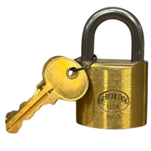 800-SS-7/8  Brass Lock 1-3/4"W Body, 7/8" Shackle